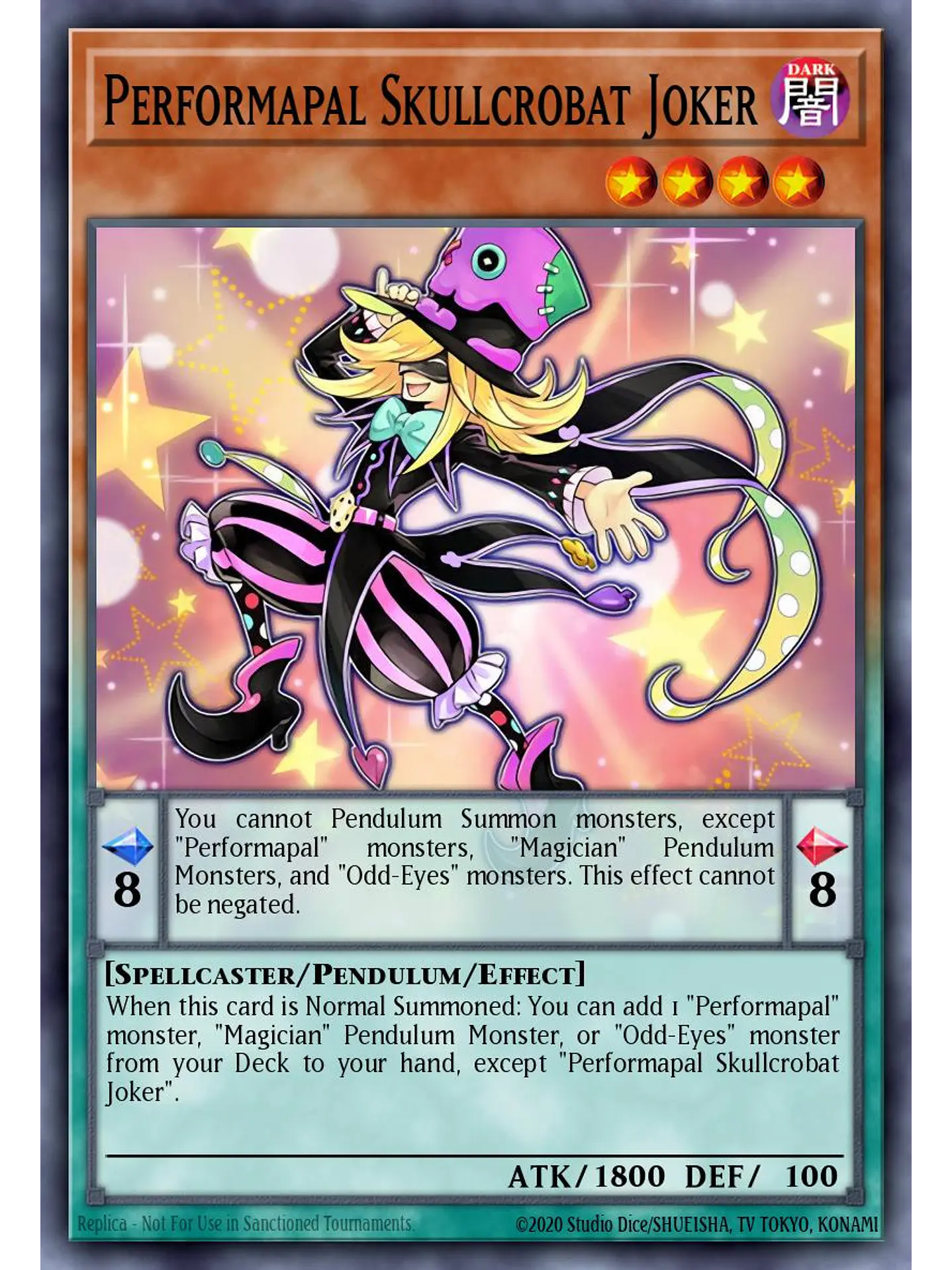 Performapal Skullcrobat Joker - RA04-EN257 - Platinum Secret Rare 1