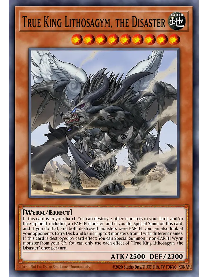 True King Lithosagym, the Disaster - RA04-EN275 - Platinum Secret Rare 1