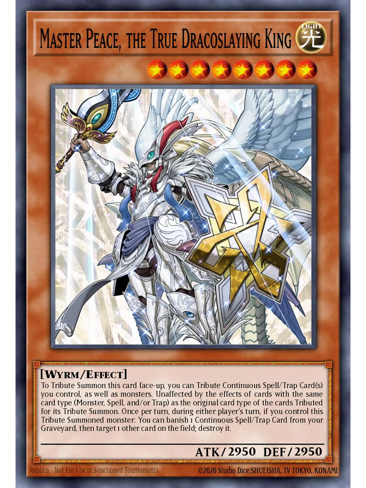 Master Peace, the True Dracoslaying King - RA04-EN283 - Platinum Secret Rare 1