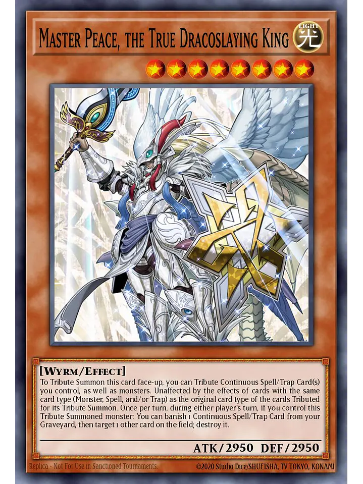 Master Peace, the True Dracoslaying King - RA04-EN283 - Platinum Secret Rare 1