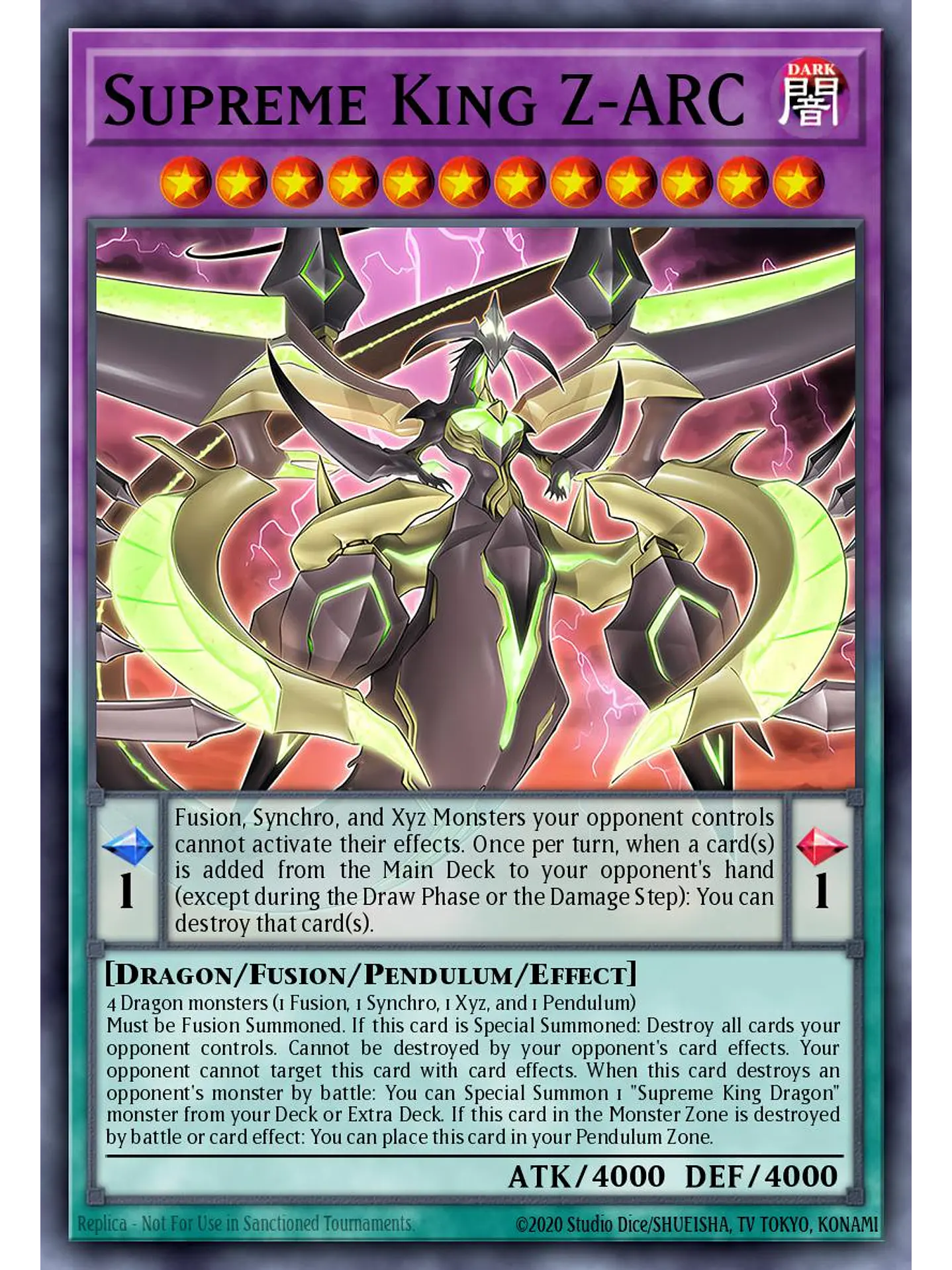 Supreme King Z-ARC - RA04-EN284 - Platinum Secret Rare 1