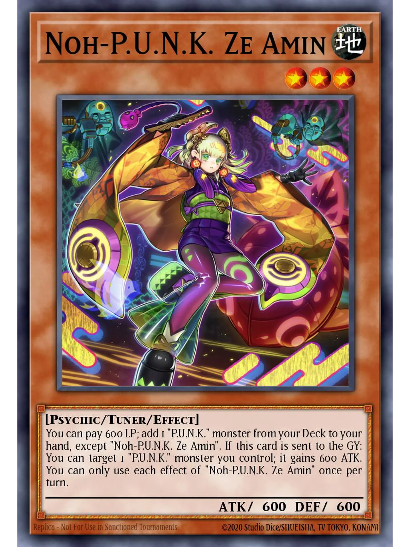 Noh-P.U.N.K. Ze Amin - RA04-EN293 - Platinum Secret Rare 1