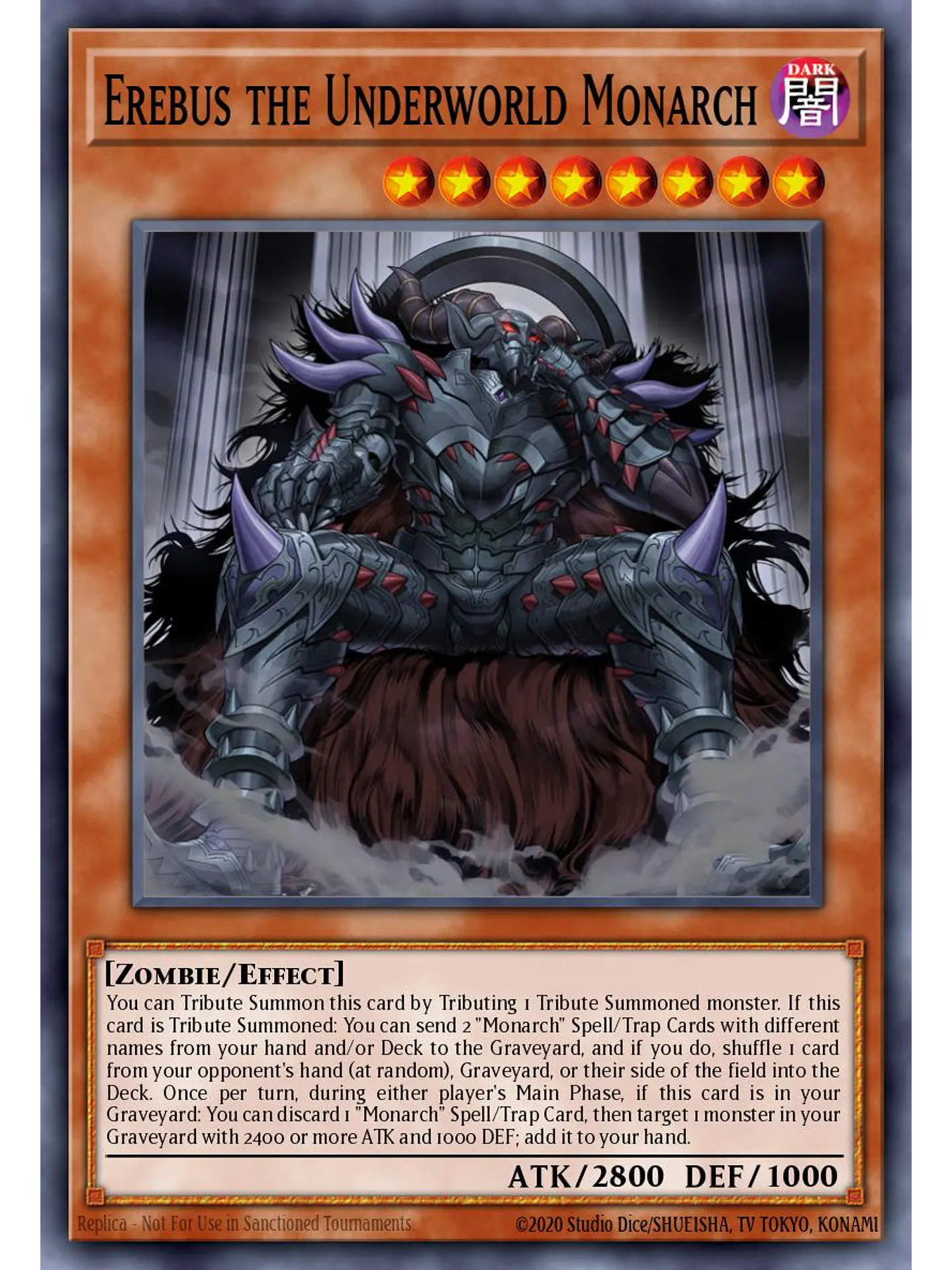 Erebus the Underworld Monarch - RA04-EN019 - Quarter Century Secret Rare 1