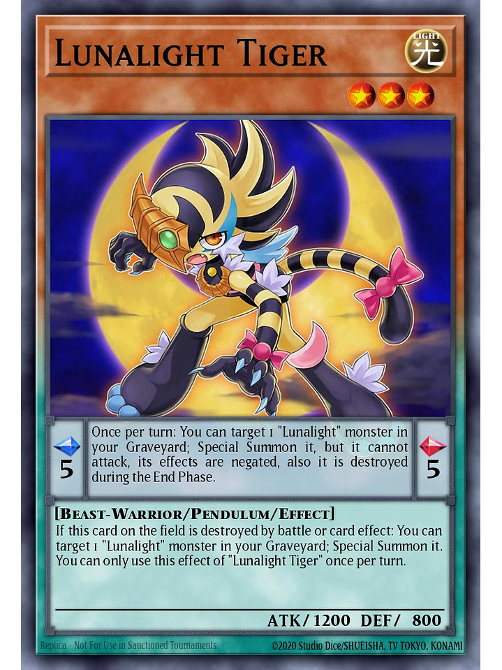 Lunalight Tiger - RA04-EN020 - Quarter Century Secret Rare 1