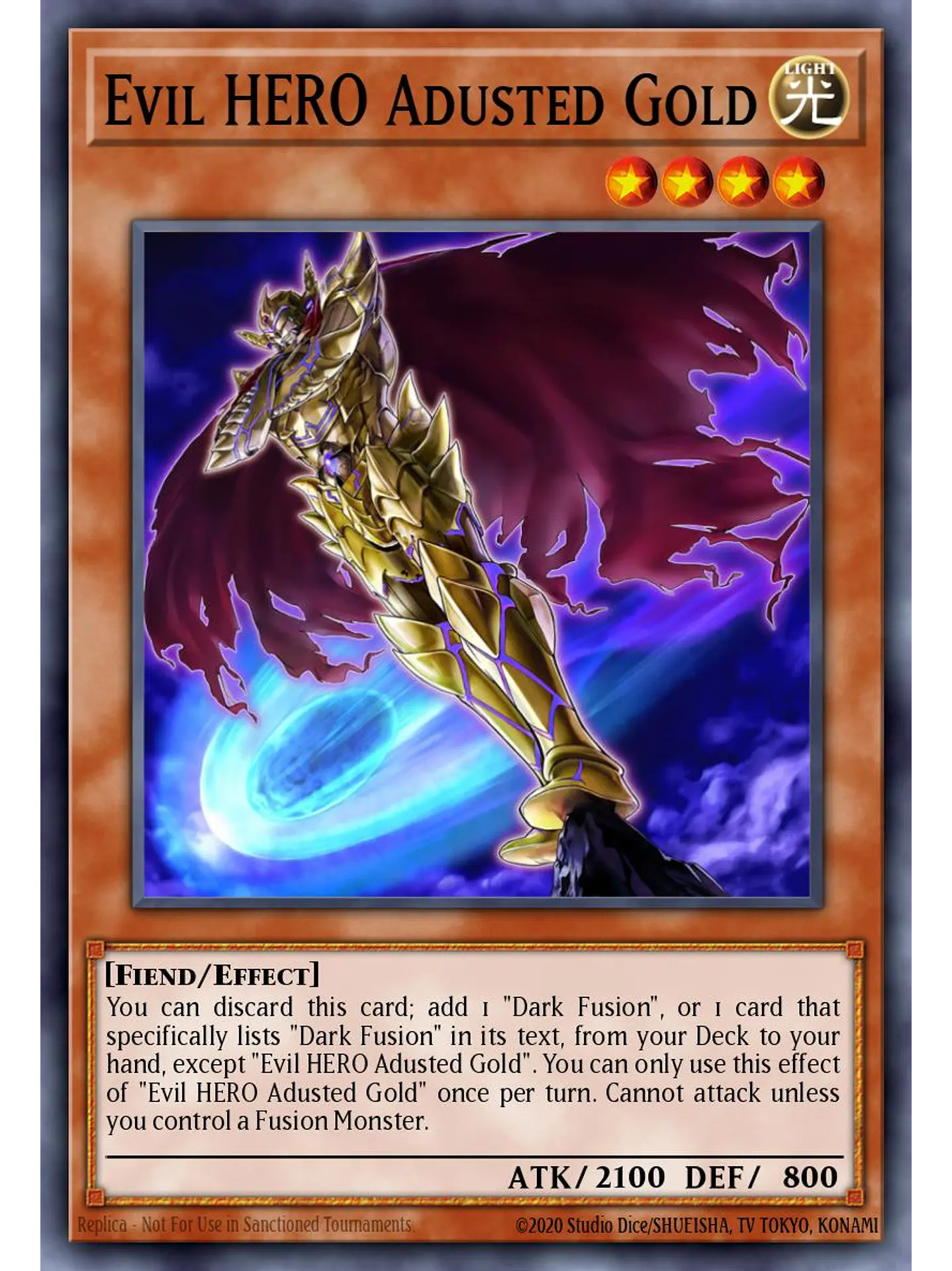 Evil HERO Adusted Gold - RA04-EN029 - Quarter Century Secret Rare 1