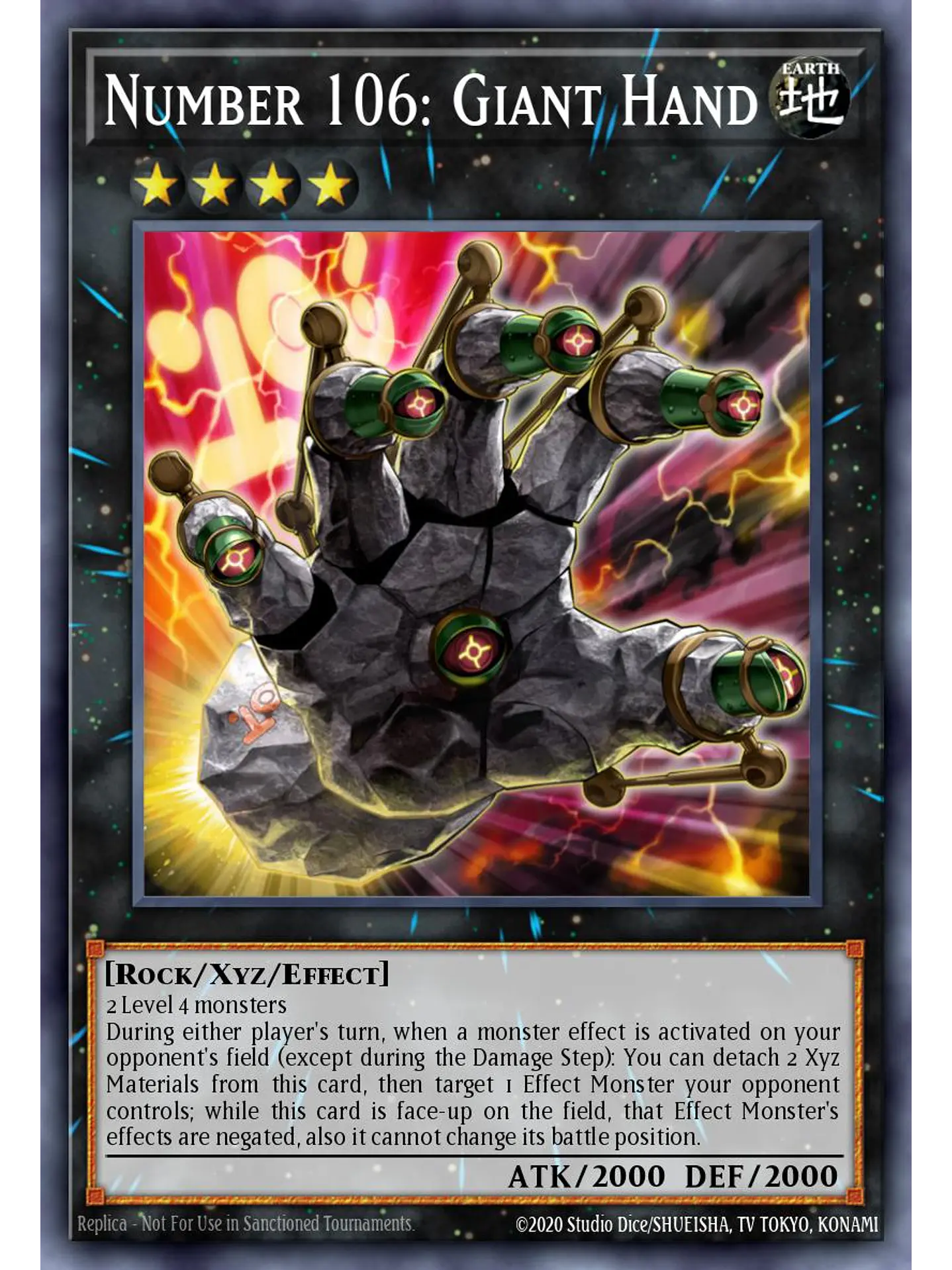 Number 106: Giant Hand - RA04-EN066 - Quarter Century Secret Rare 1