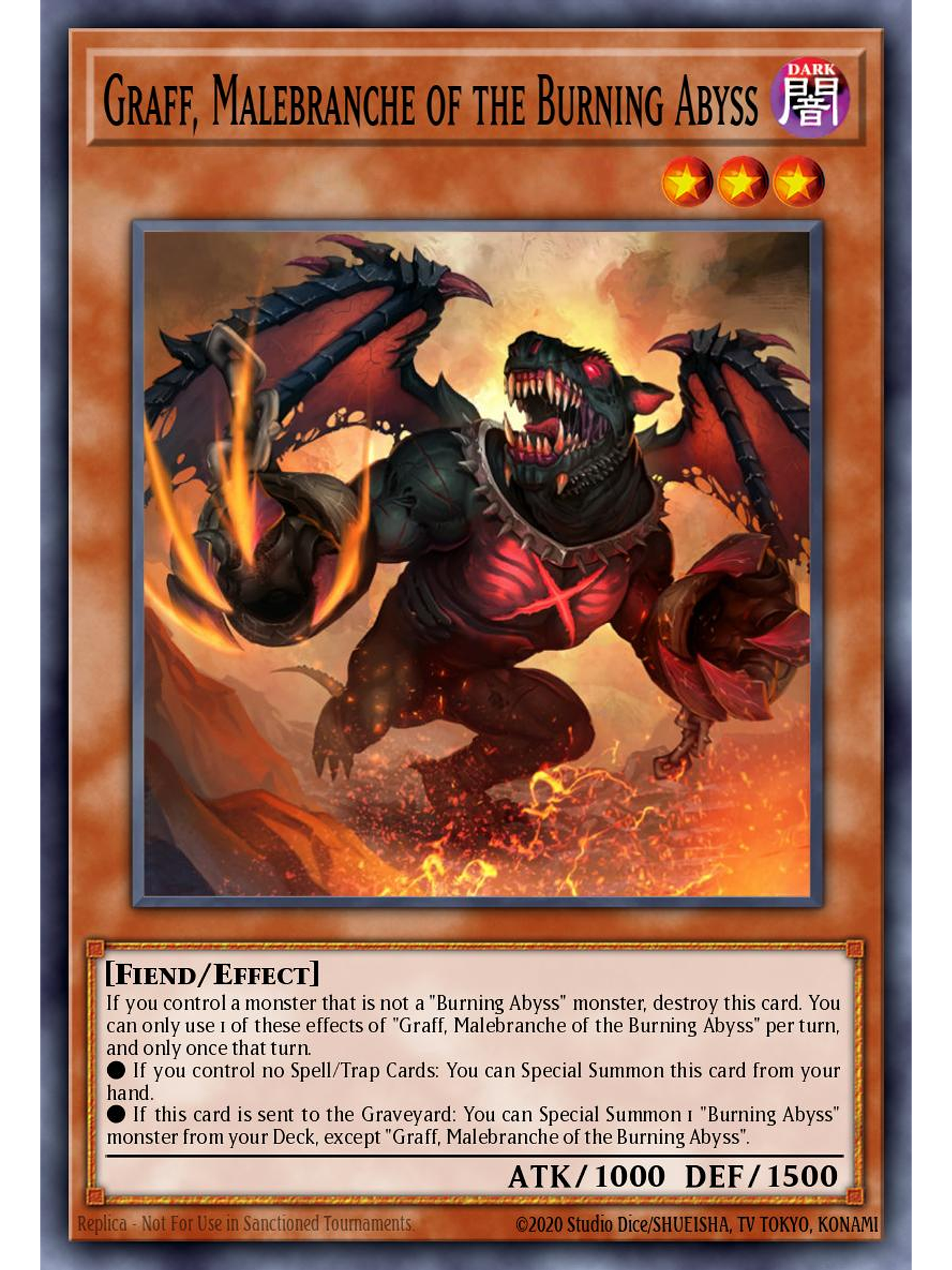 Graff, Malebranche of the Burning Abyss - RA04-EN234 - Quarter Century Secret Rare 1