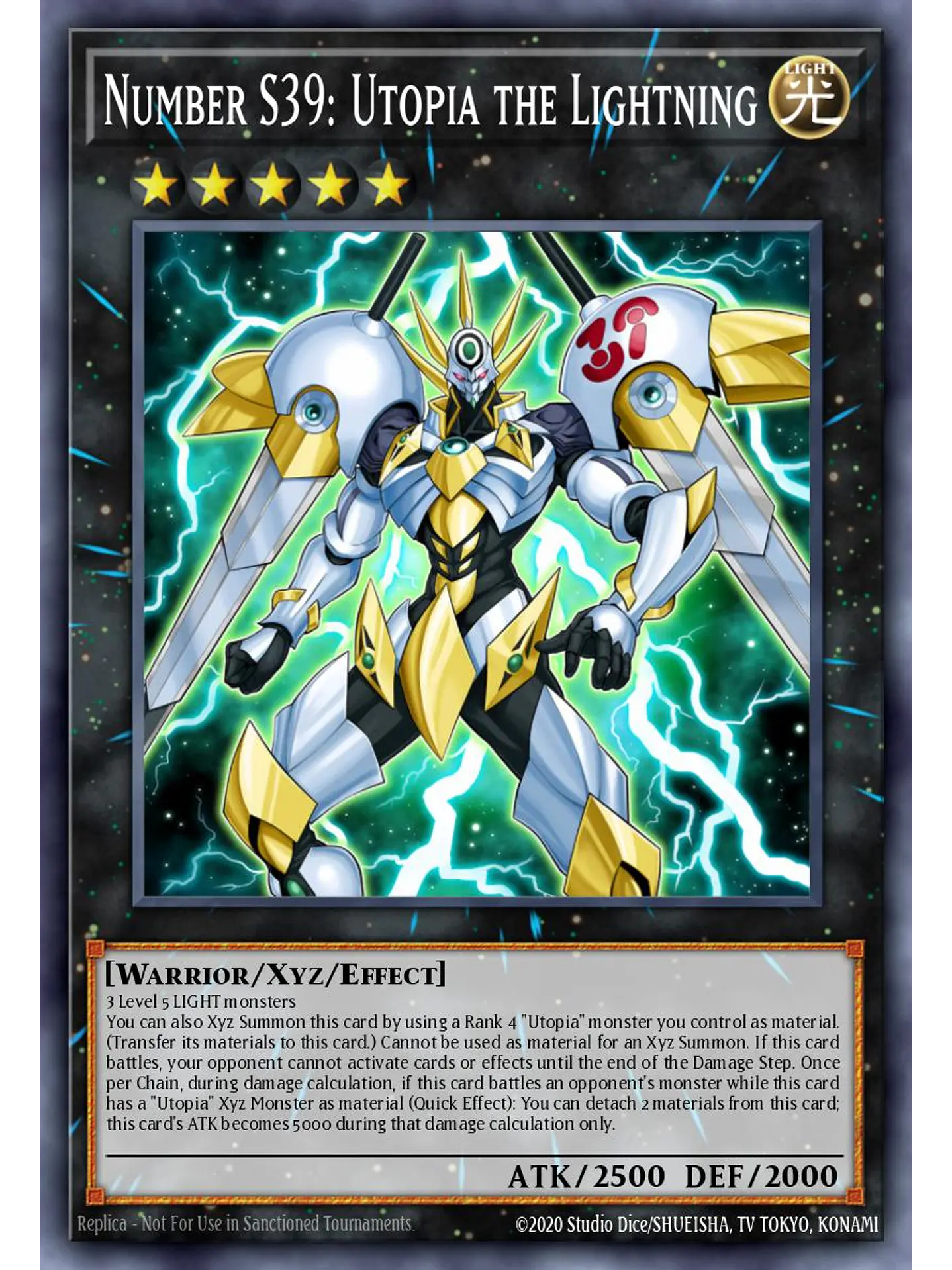 Number S39: Utopia the Lightning - RA04-EN251 - Quarter Century Secret Rare 1