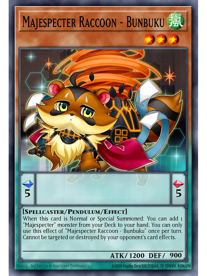 Majespecter Raccoon – Bunbuku - RA04-EN259 - Quarter Century Secret Rare 1
