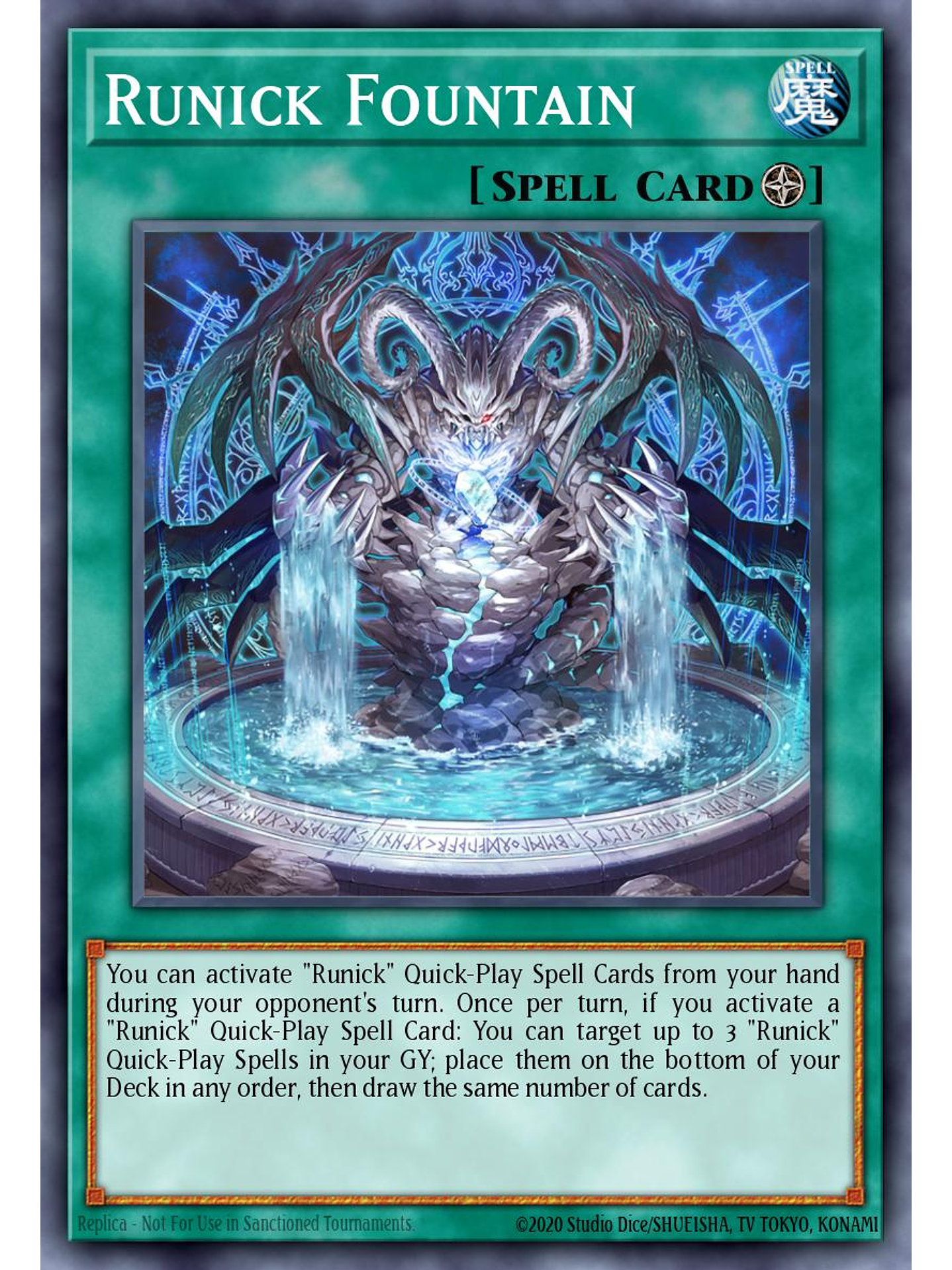 Runick Fountain - RA04-EN296 - Quarter Century Secret Rare 1