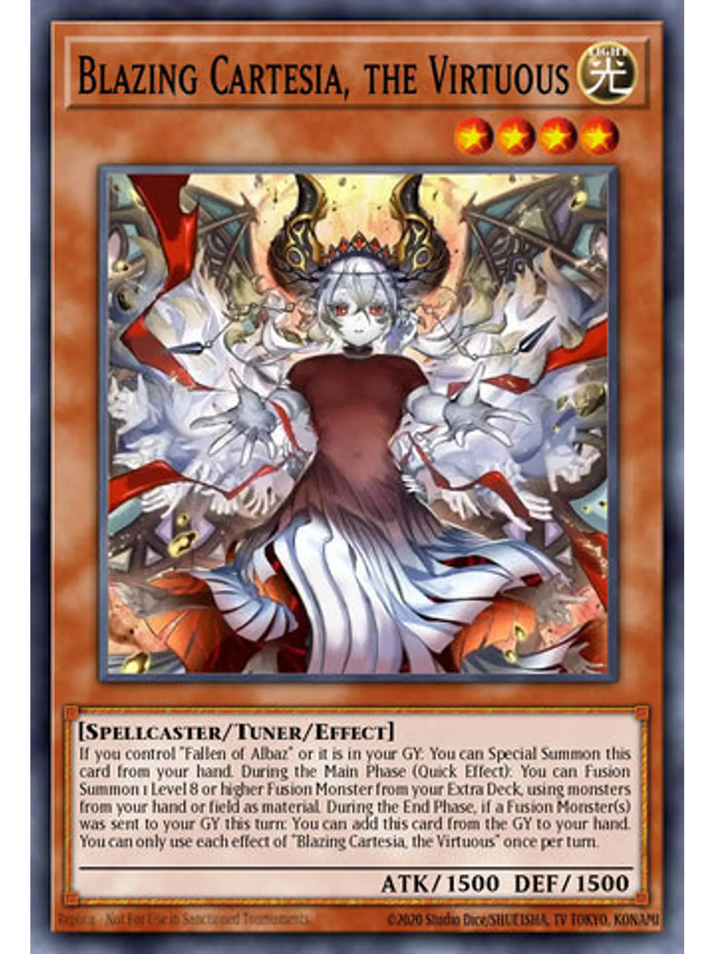 Blazing Cartesia, the Virtuous - RA04-EN041 - Quarter Century Secret Rare 1