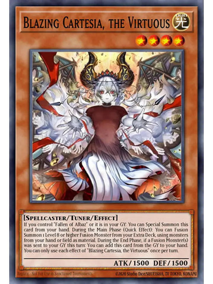 Blazing Cartesia, the Virtuous - RA04-EN041 - Quarter Century Secret Rare 1