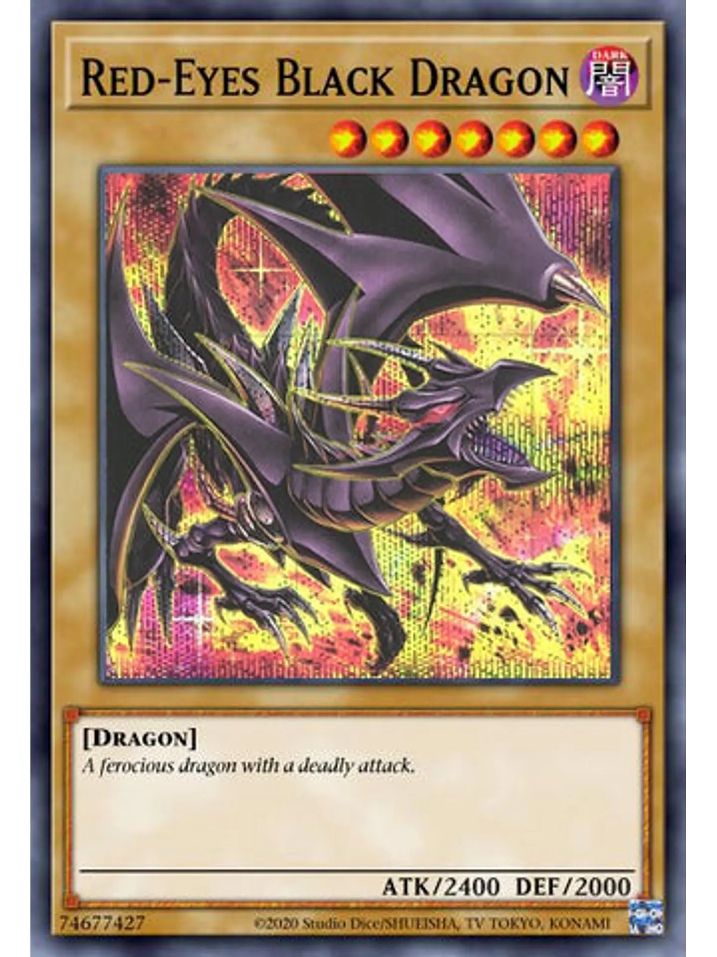 Red-Eyes Black Dragon (8th art) - RA04-EN109 - Platinum Secret Rare 1