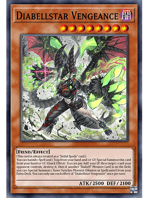 Diabellstar Vengeance - ALIN-EN011 - Secret Rare 1st Edition