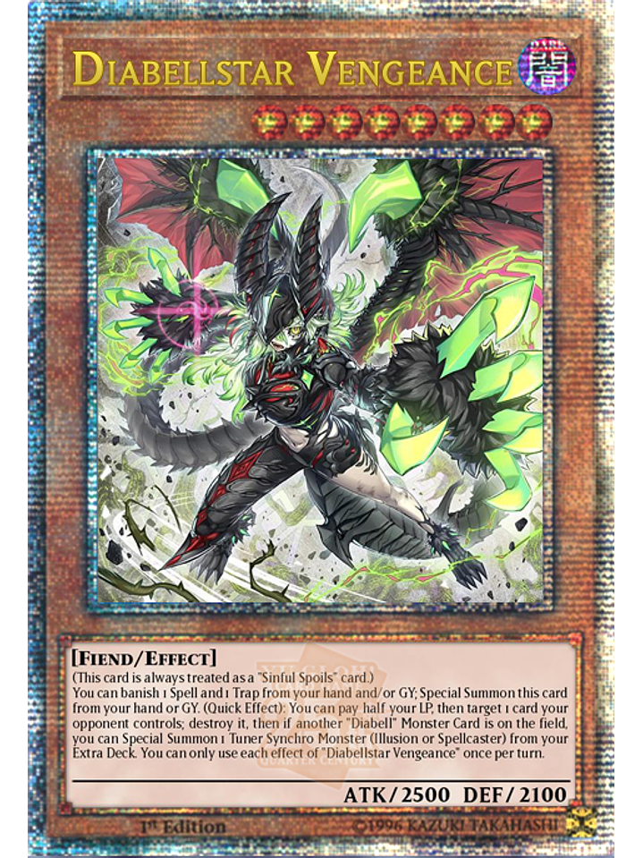 Diabellstar Vengeance - ALIN-EN011 - Quarter Century Secret Rare 1st Edition 1