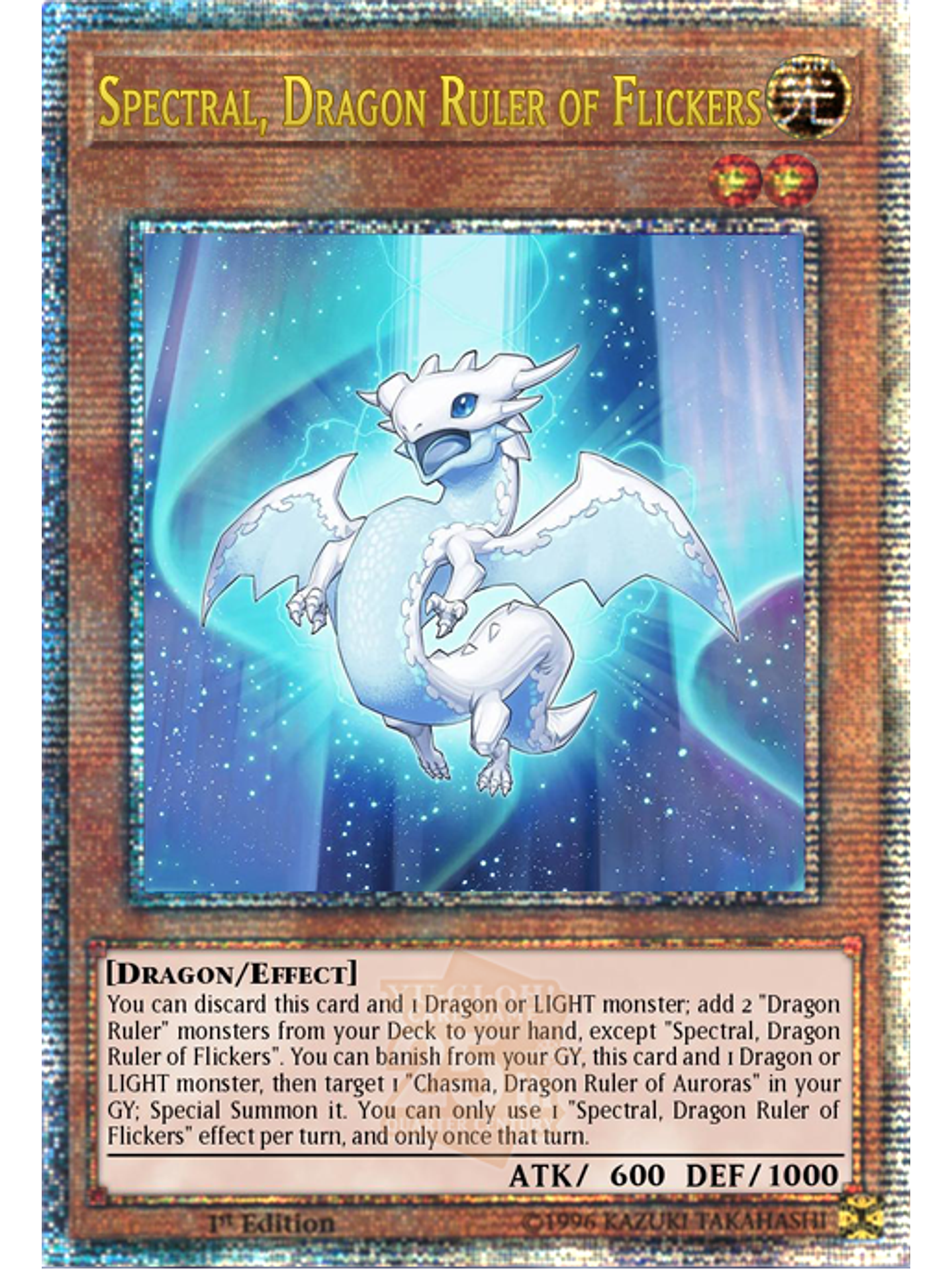 Spectral, Dragon Ruler of Flickers - ALIN-EN018 - Quarter Century Secret Rare 1st Edition 1