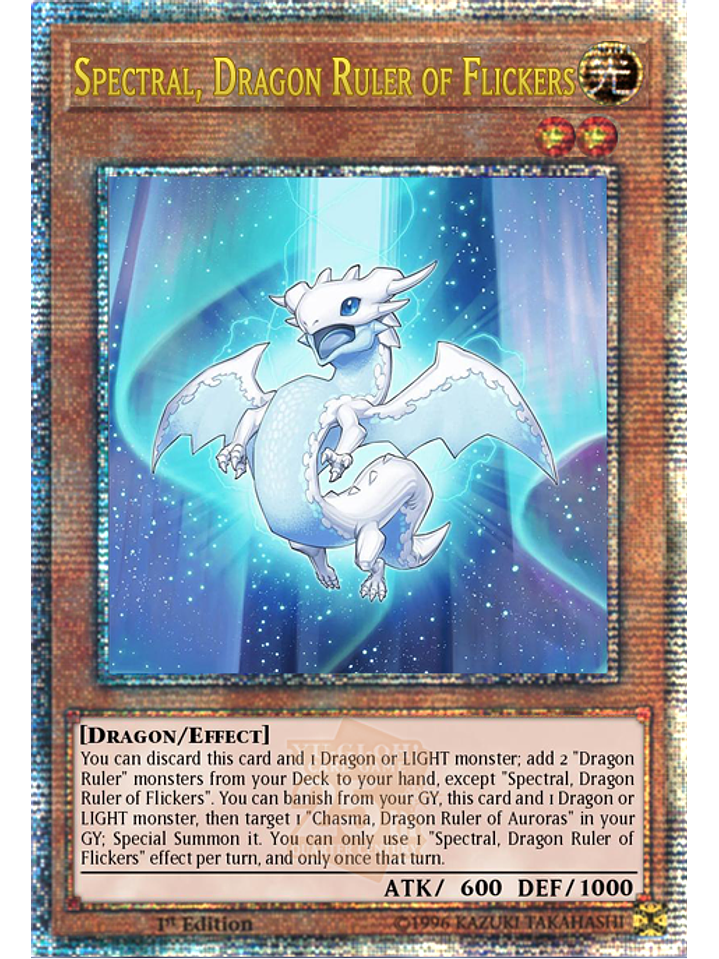 Spectral, Dragon Ruler of Flickers - ALIN-EN018 - Quarter Century Secret Rare 1st Edition 1
