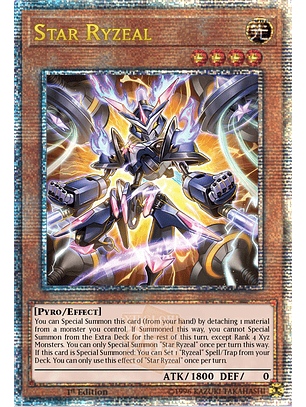 Star Ryzeal - ALIN-EN022 - Quarter Century Secret Rare 1st Edition