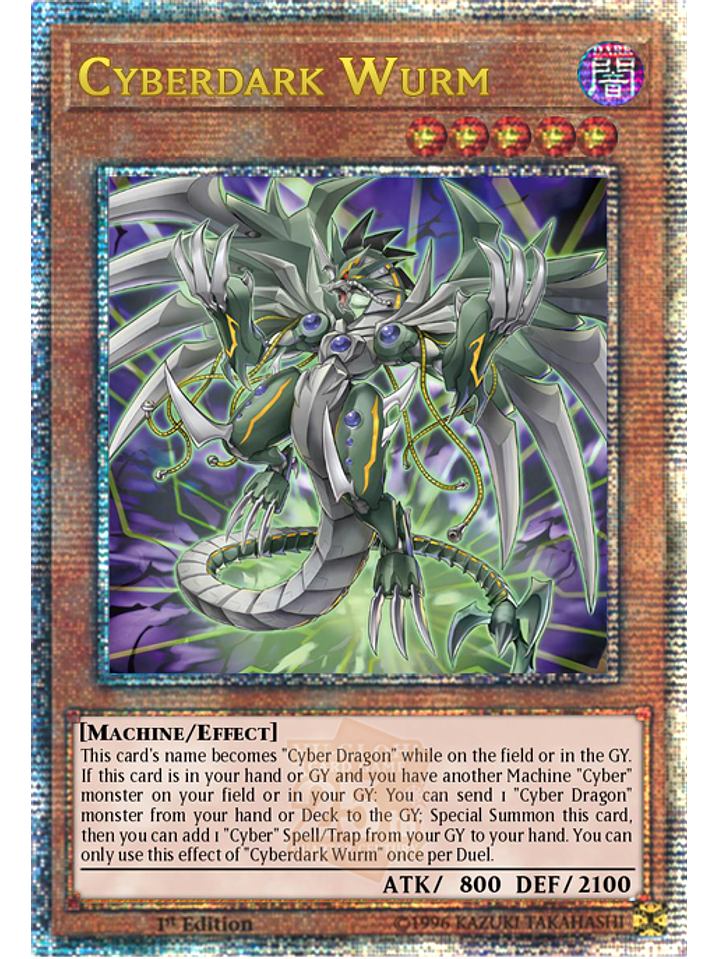Cyberdark Wurm - ALIN-EN027 - Quarter Century Secret Rare 1st Edition 1