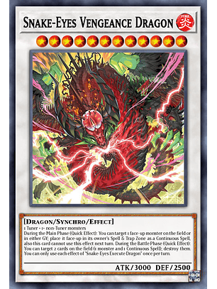 Snake-Eyes Vengeance Dragon - ALIN-EN040 - Ultra Rare 1st Edition