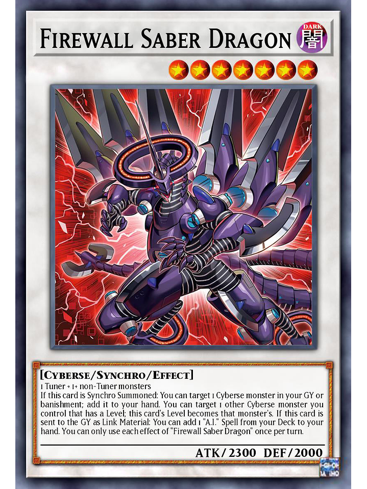 Firewall Saber Dragon - ALIN-EN038 - Super Rare 1st Edition 1
