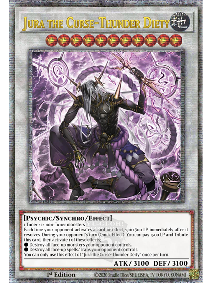 Juraishin, the Cursed Thunder God - ALIN-EN043 - Quarter Century Secret Rare 1st Edition 1