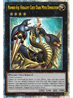 Number 69: Heraldry Crest - Dark Matter Demolition - ALIN-EN046 - Quarter Century Secret Rare 1st Edition