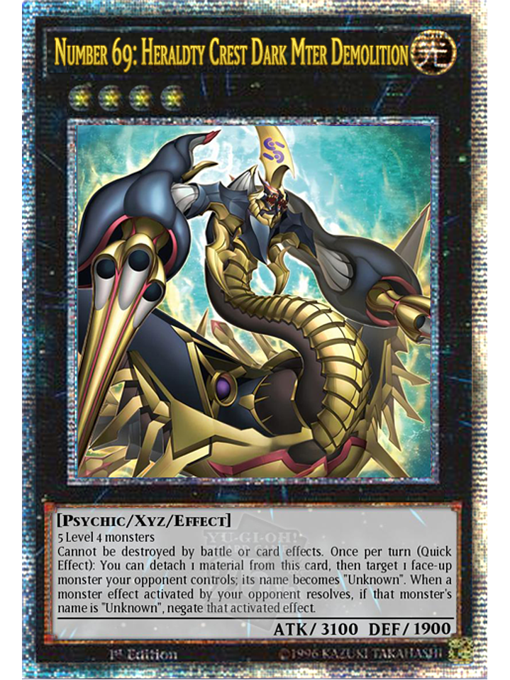 Number 69: Heraldry Crest - Dark Matter Demolition - ALIN-EN046 - Quarter Century Secret Rare 1st Edition 1