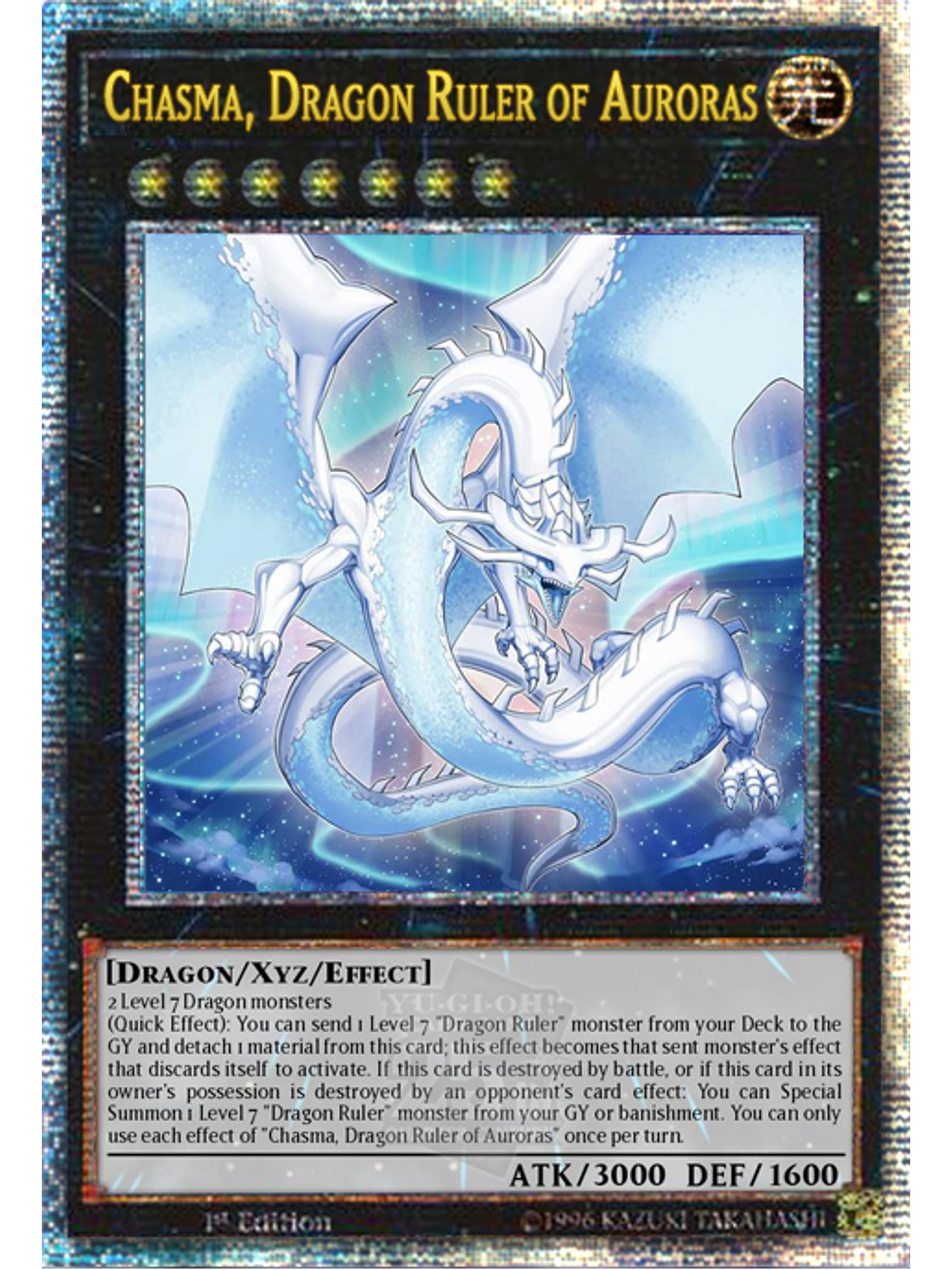 Chasma, Dragon Ruler of Auroras - ALIN-EN047 - Quarter Century Secret Rare 1st Edition 1