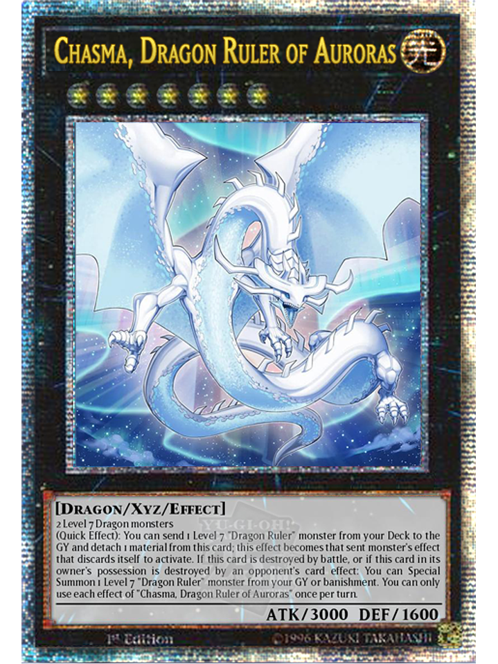 Chasma, Dragon Ruler of Auroras - ALIN-EN047 - Quarter Century Secret Rare 1st Edition 1
