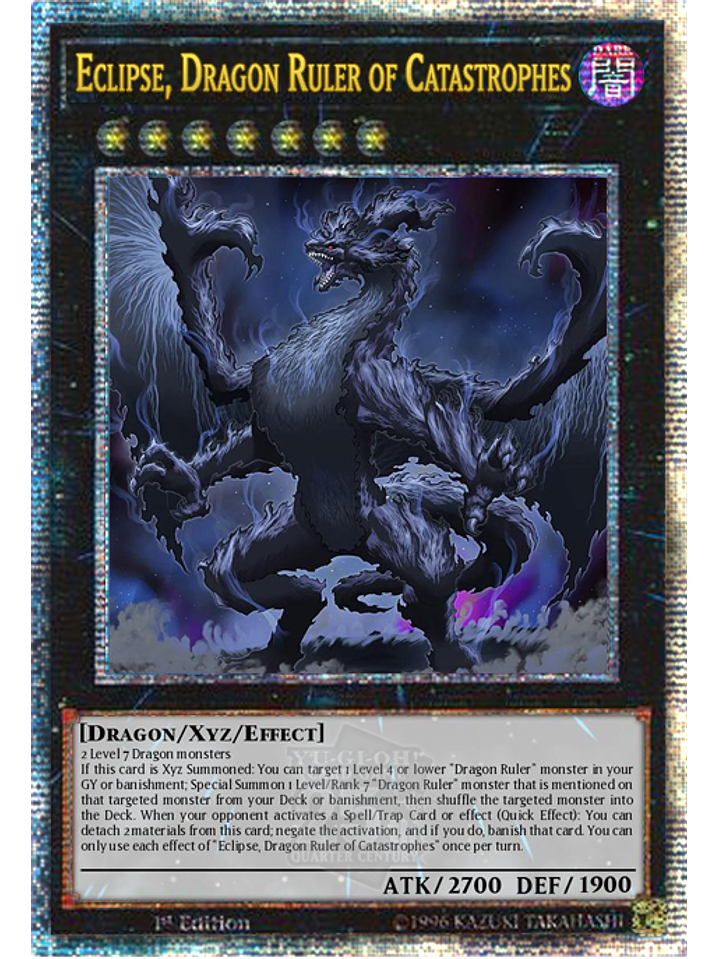 Eclipse, Dragon Ruler of Catastrophes - ALIN-EN048 - Quarter Century Secret Rare 1st Edition 1