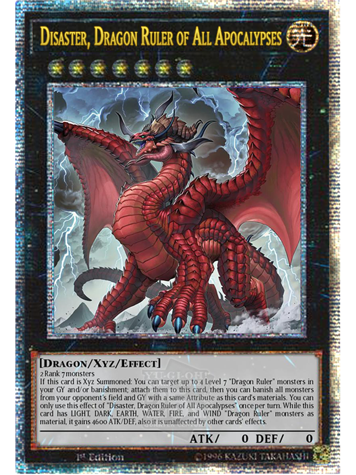 Disaster, Dragon Ruler of All Apocalypses - ALIN-EN049 - Quarter Century Secret Rare 1st Edition 1