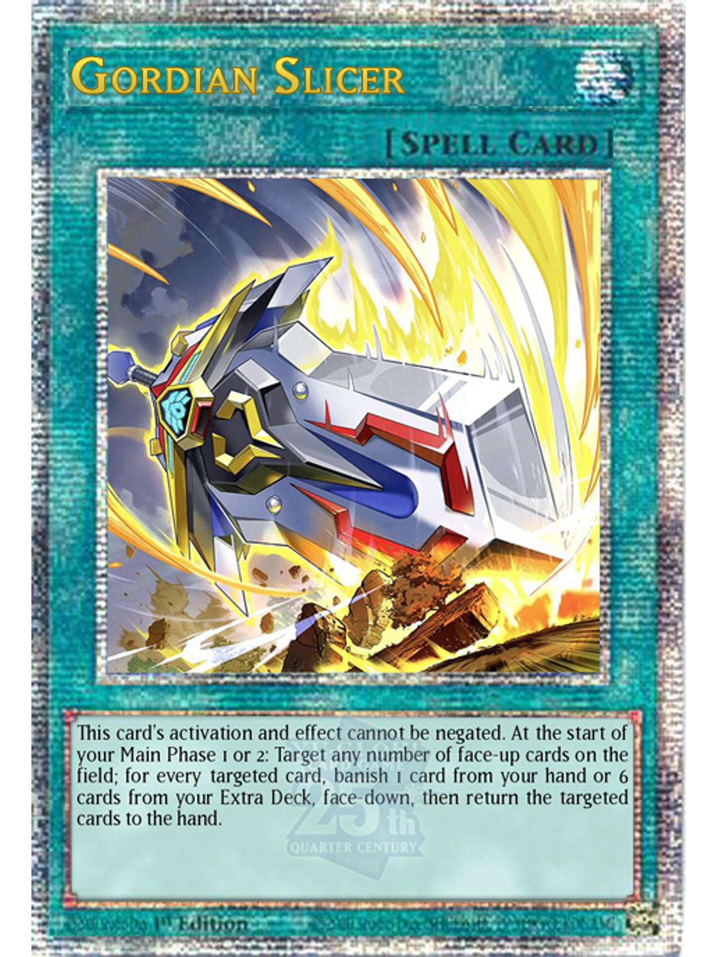 Gordian Slicer - ALIN-EN066 - Quarter Century Secret Rare 1st Edition 1