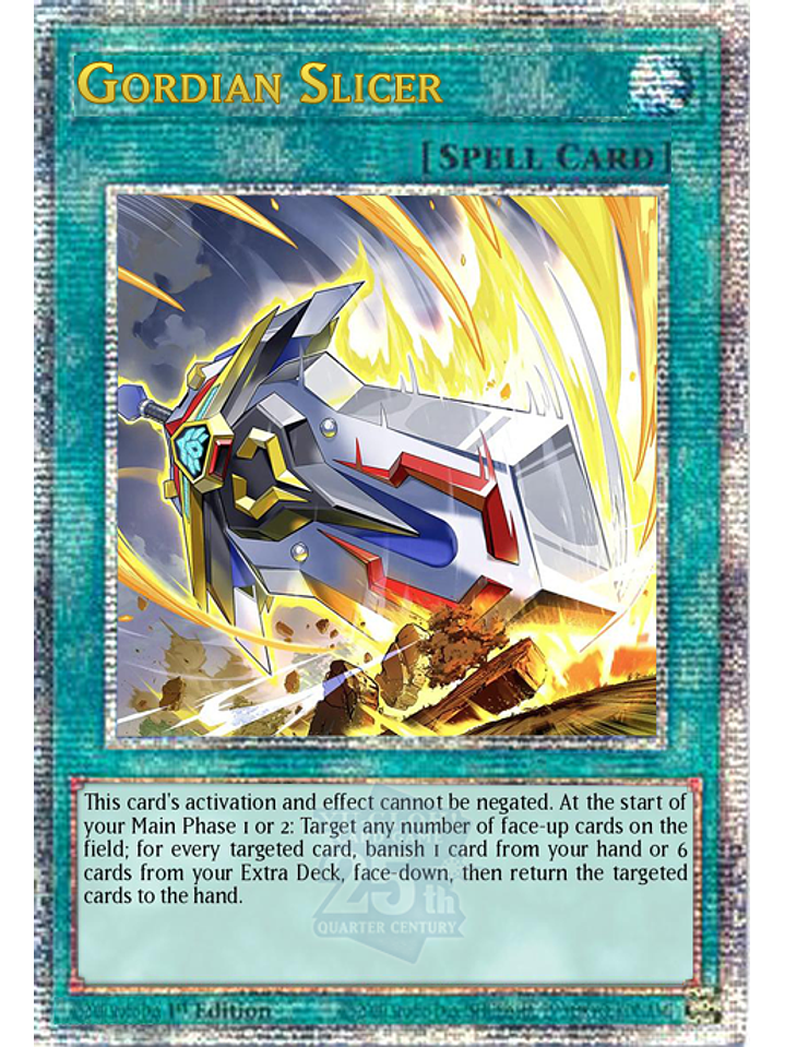 Gordian Slicer - ALIN-EN066 - Quarter Century Secret Rare 1st Edition 1