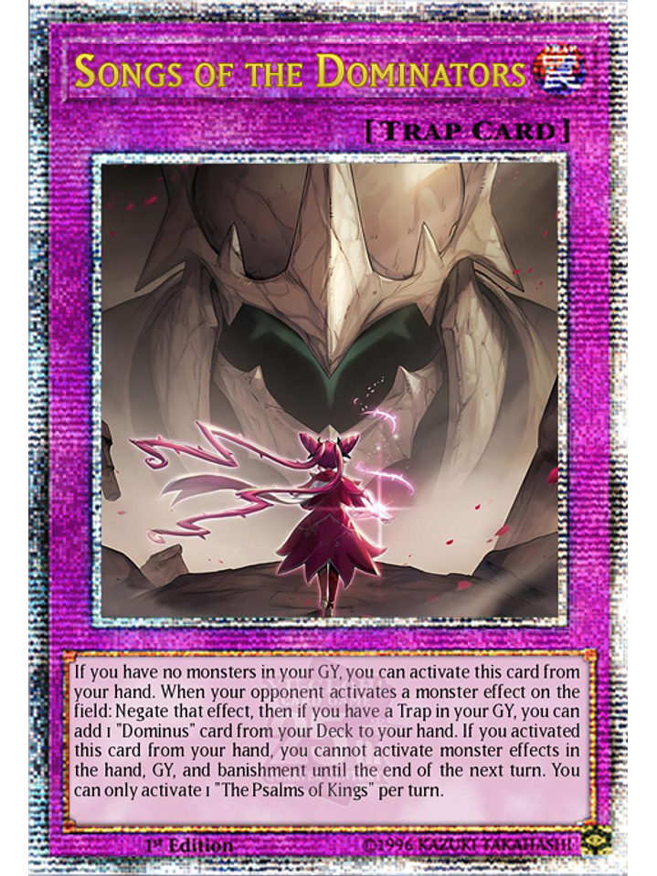 Songs of the Dominators - ALIN-EN078 - Quarter Century Secret Rare 1st Edition 1