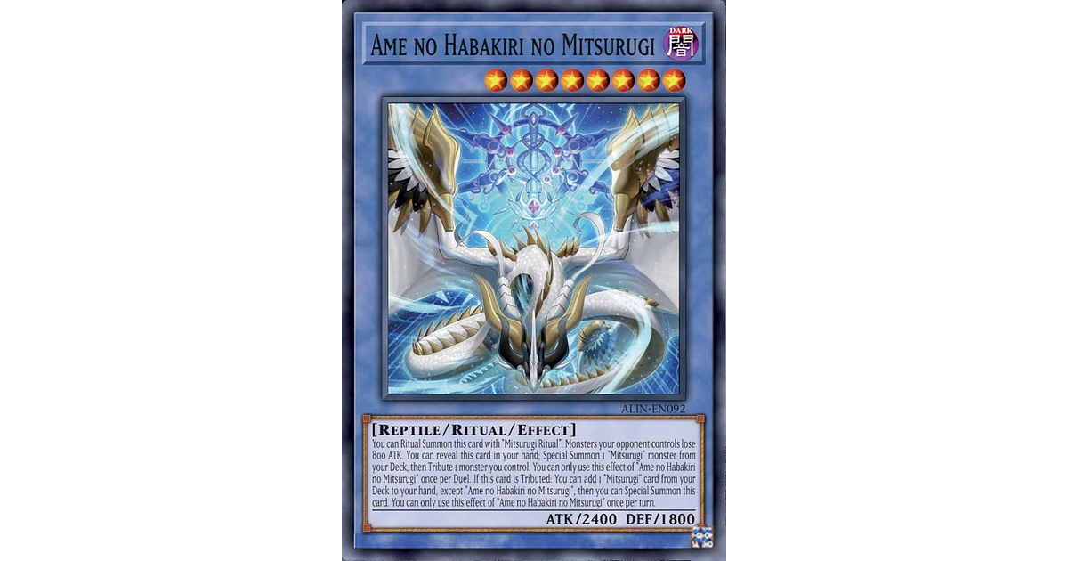 Ame no Habakiri no Mitsurugi - ALIN-EN092 - Super Rare 1s