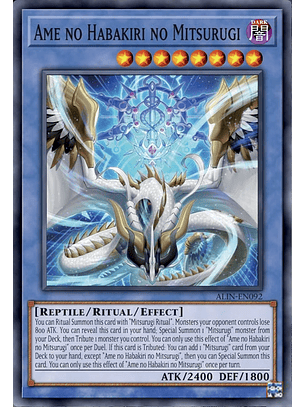 Ame no Habakiri no Mitsurugi - ALIN-EN092 - Super Rare 1st Edition