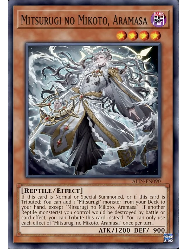 Mitsurugi no Mikoto, Aramasa - ALIN-EN090 - Super Rare 1st Edition 1