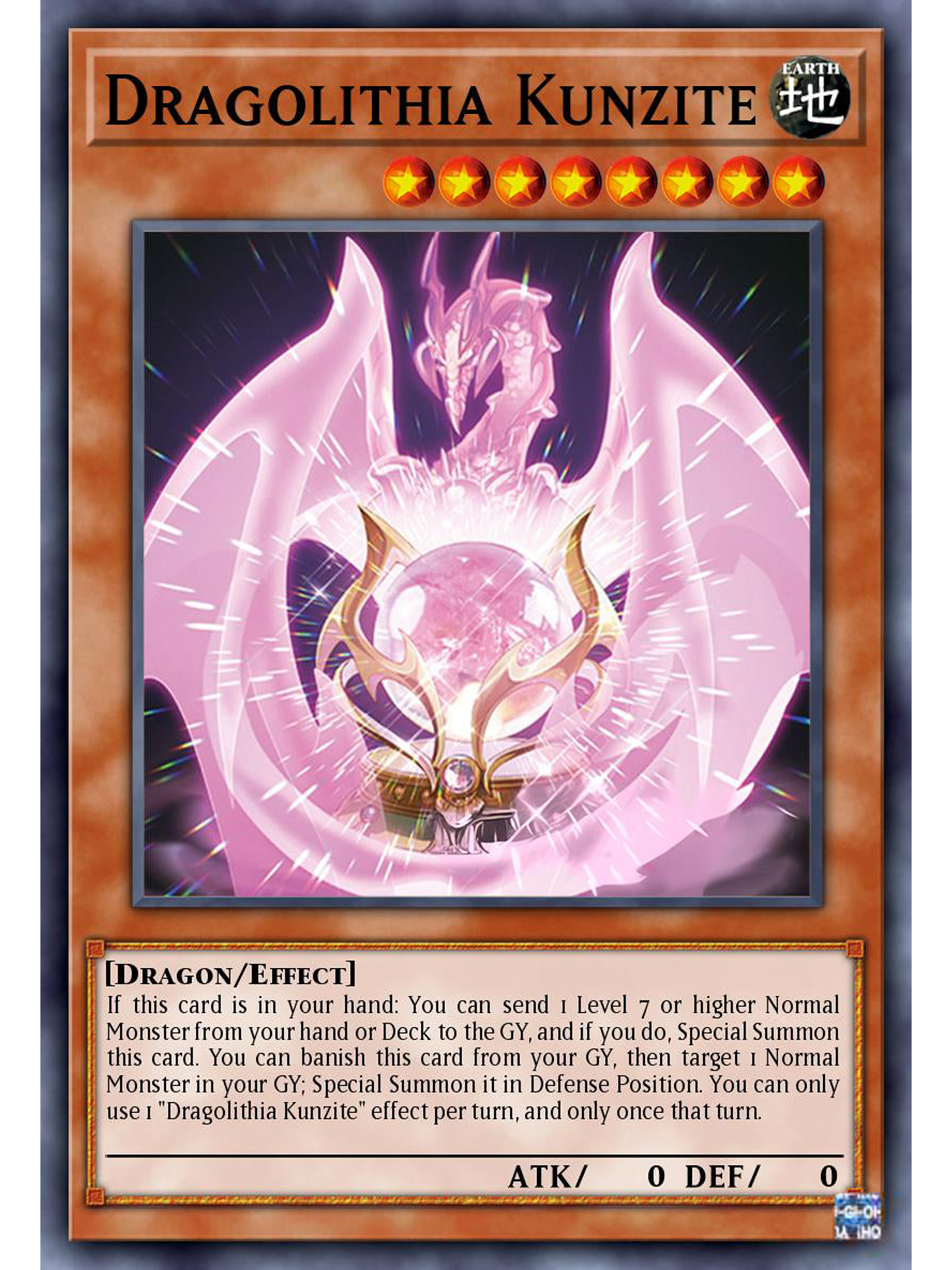 Dragolithia Kunzite - ALIN-EN100 - Super Rare 1st Edition 1