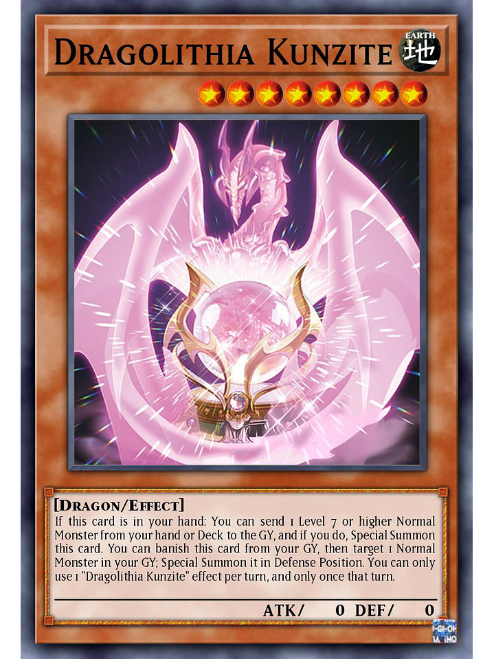 Dragolithia Kunzite - ALIN-EN100 - Super Rare 1st Edition 1