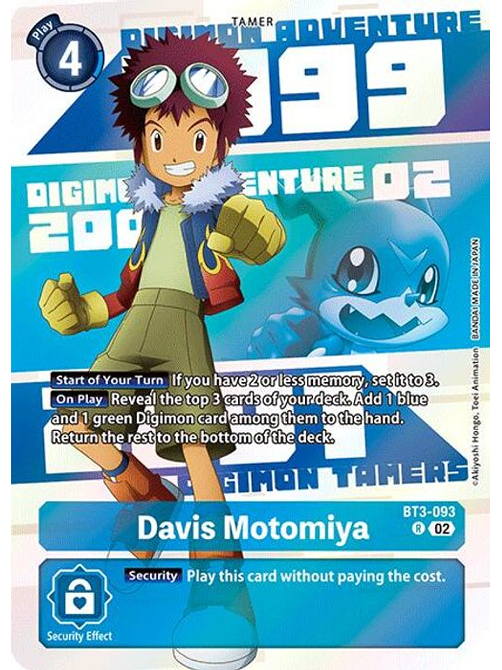 BT3-093 (Alternate Art) Davis Motomiya 1