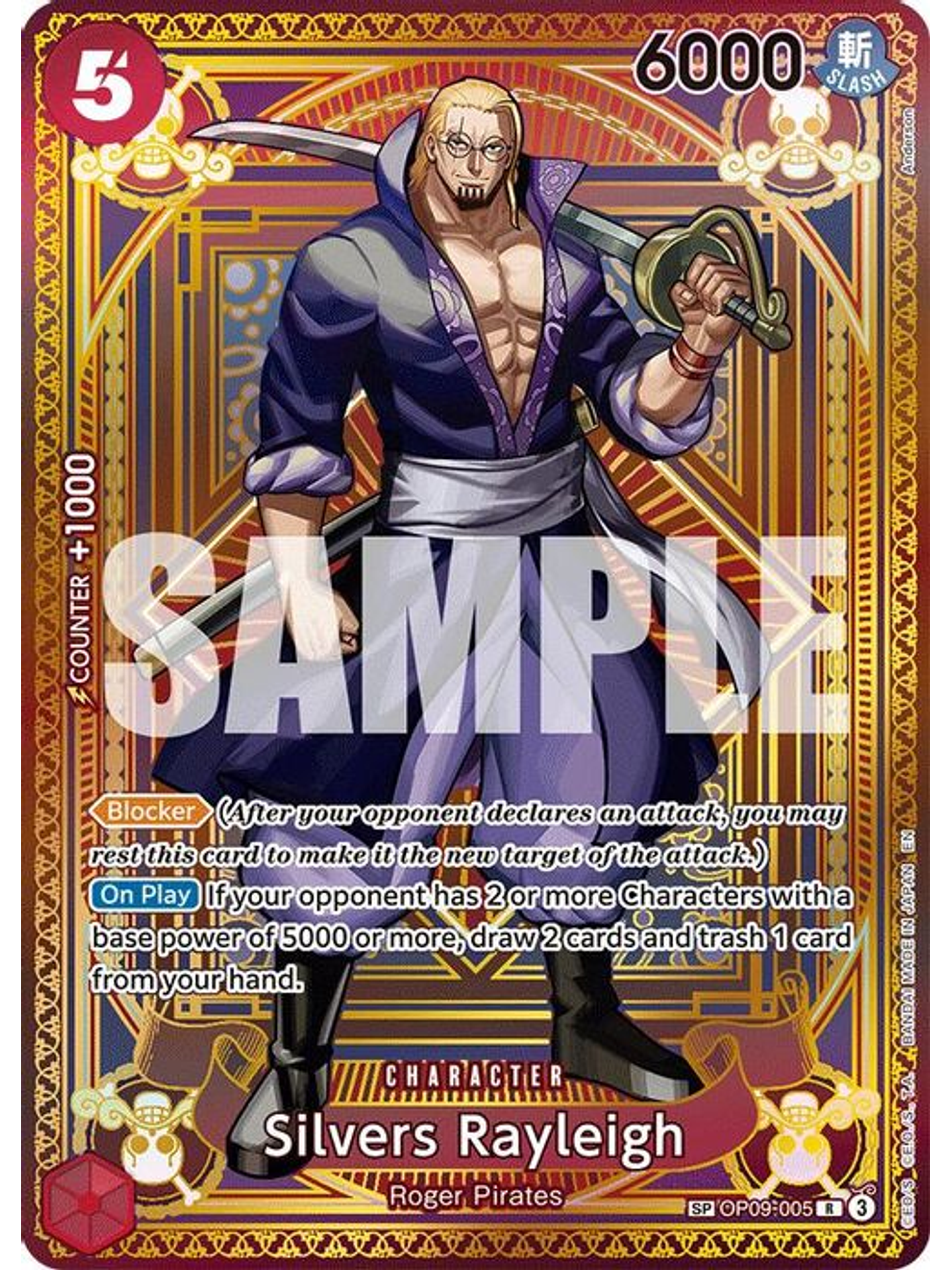 OP09-005 (Special Rare) Silvers Rayleigh (SP) 1