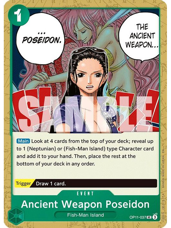 OP11-037 U Ancient Weapon Poseidon 1