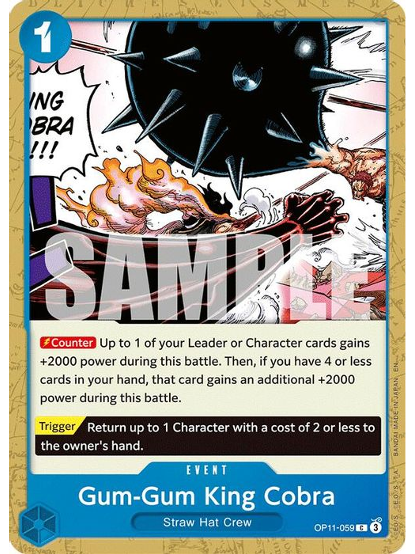 OP11-059 C Gum-Gum King Cobra 1