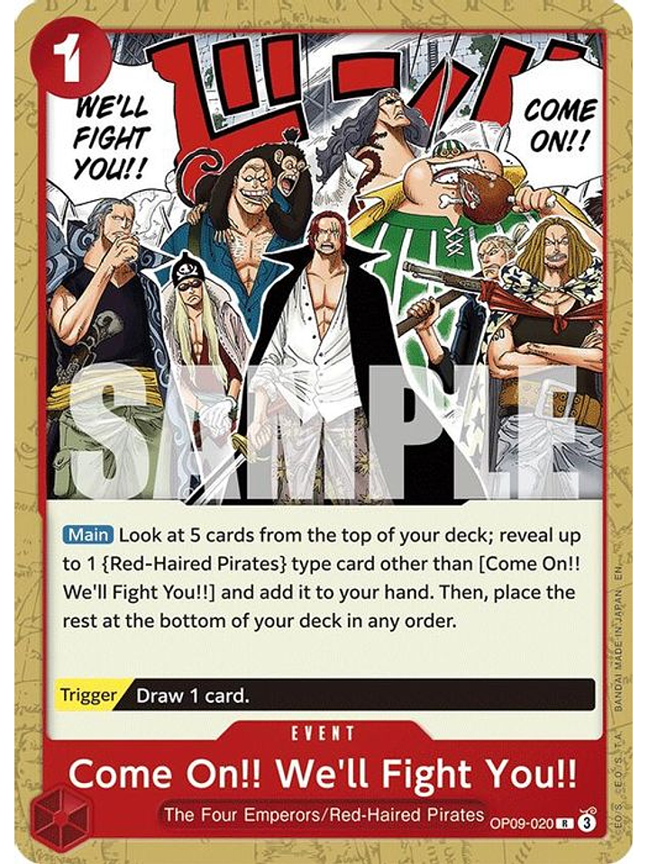 OP09-020 R Come On!! We'll Fight You!! (Reprint) (ST23) 1