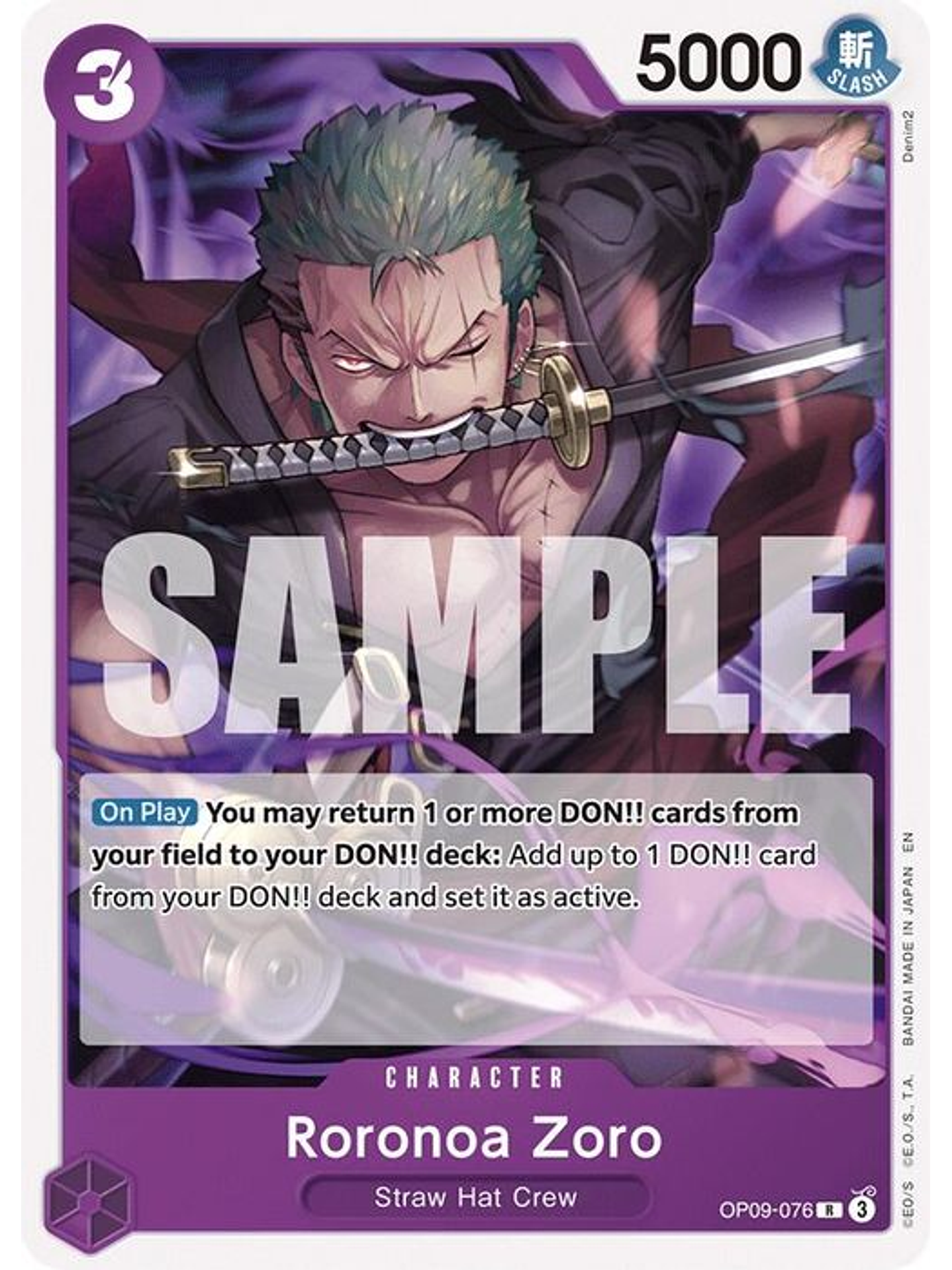 OP09-076 R Roronoa Zoro (Reprint) (ST26) 1