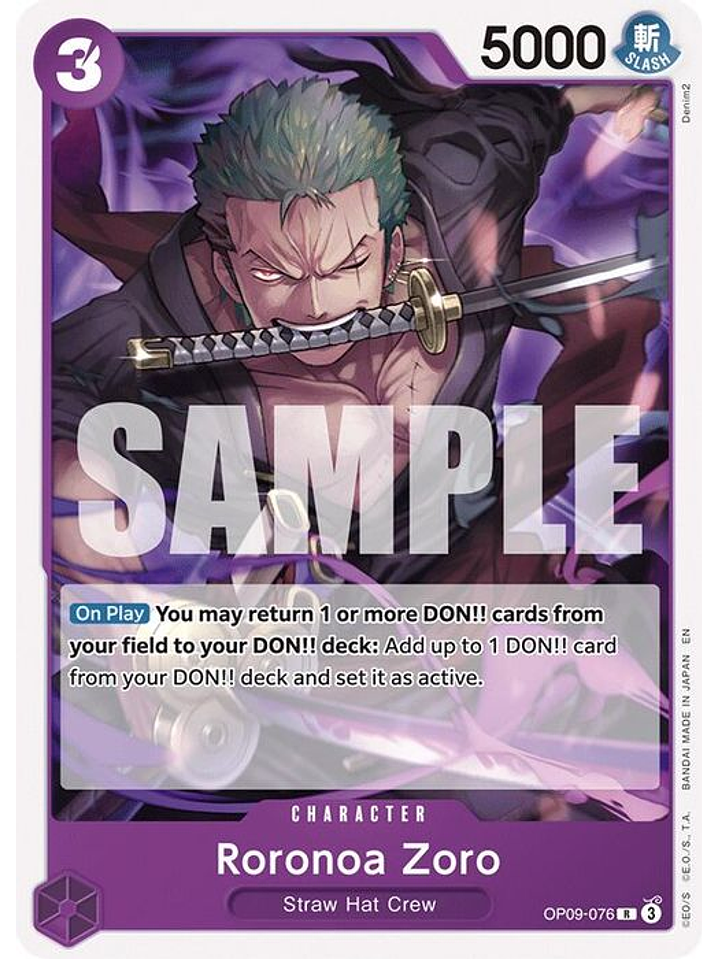 OP09-076 R Roronoa Zoro (Reprint) (ST26) 1