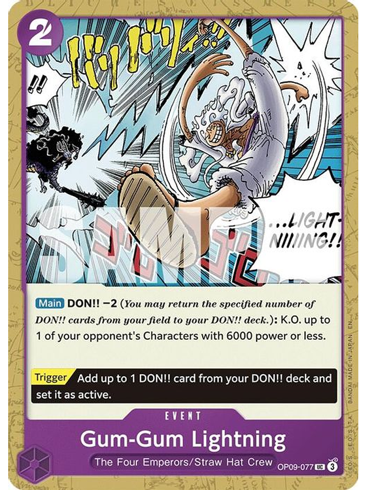 OP09-077 U Gum-Gum Lightning (Reprint) (ST26) 1