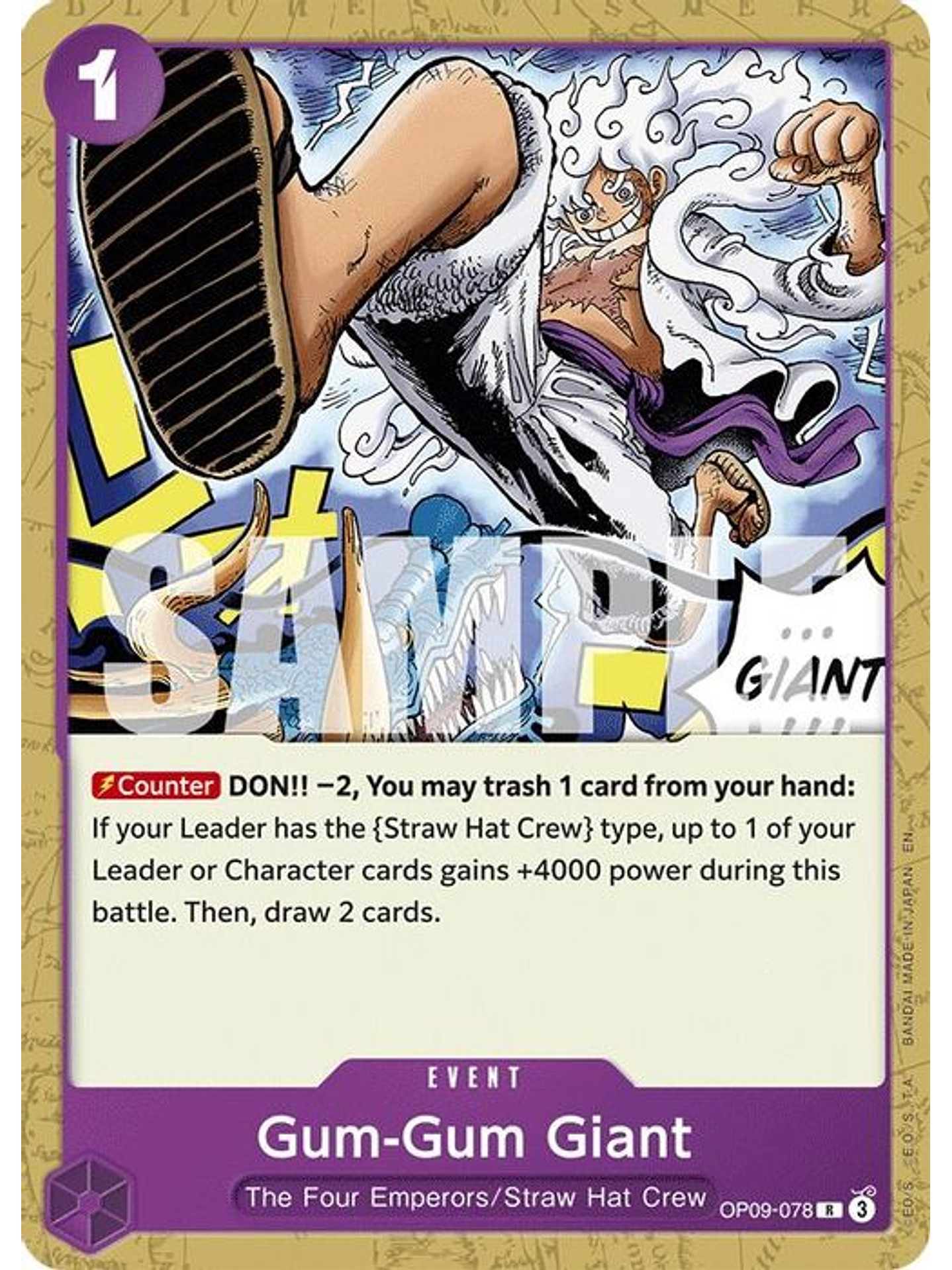 OP09-078 R Gum-Gum Giant (Reprint) (ST26) 1