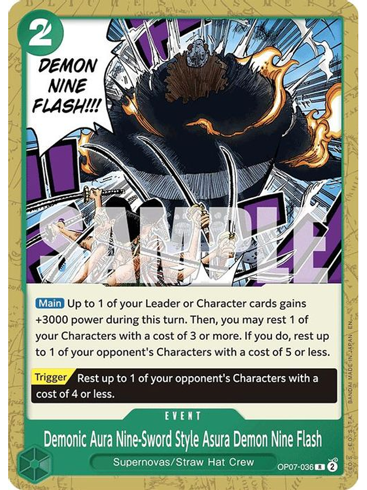OP07-036 R Demonic Aura Nine-Sword Style Asura Demon Nine Flash (Reprint) (ST24) 1